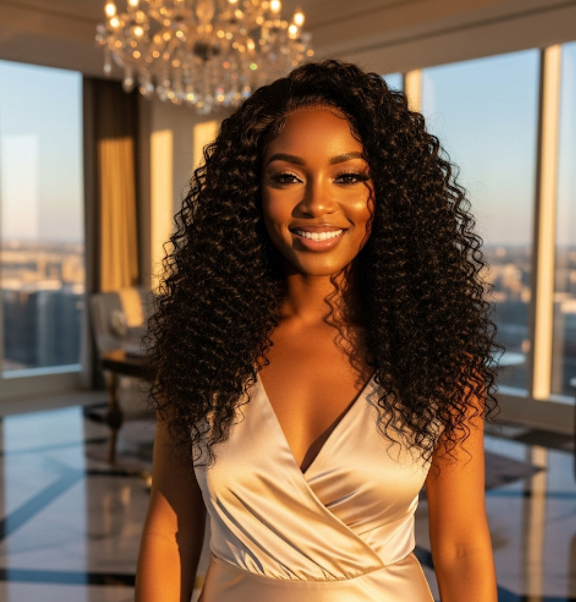 Hd lace deep wavy wig