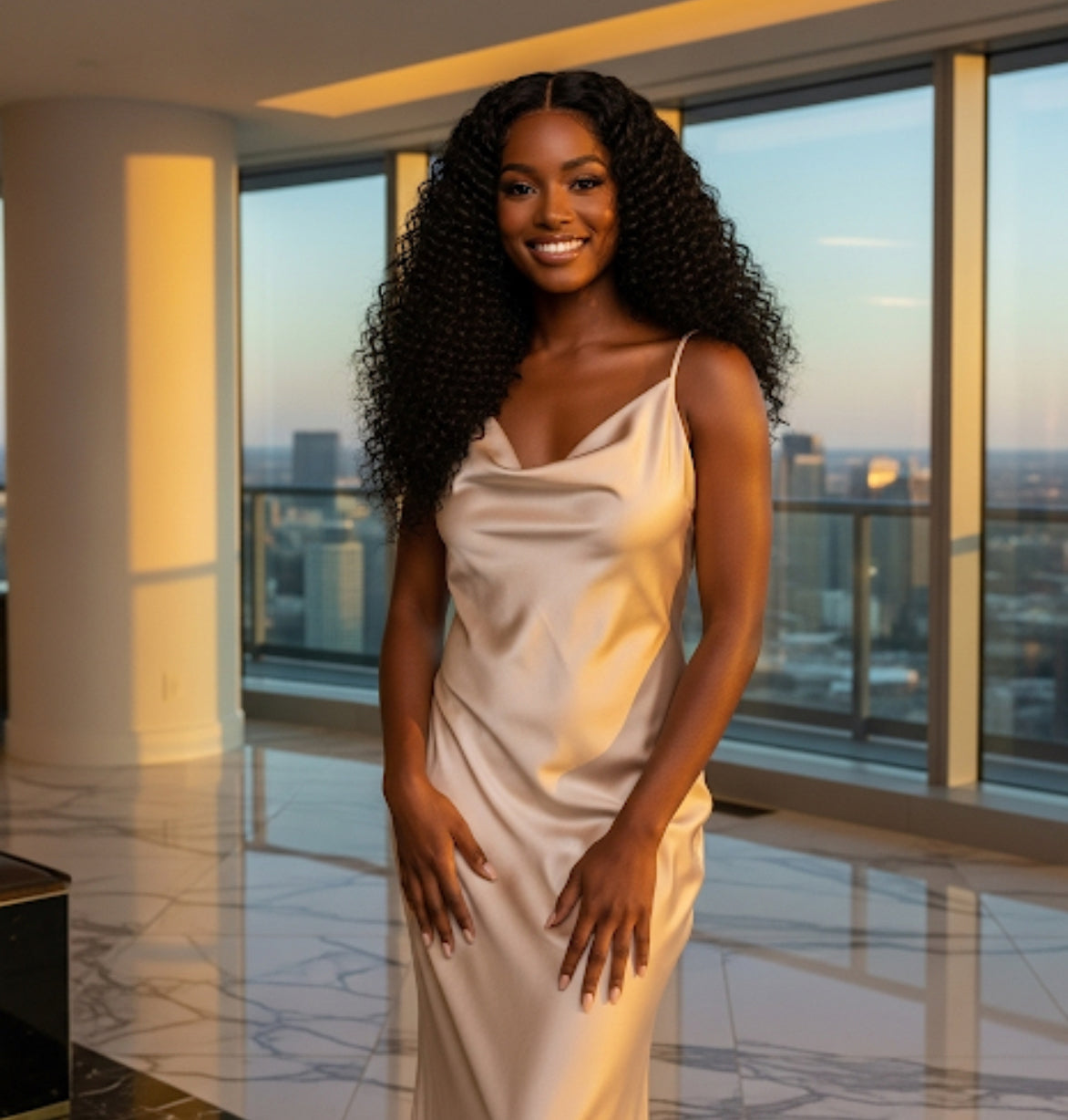 Hd lace deep wavy wig