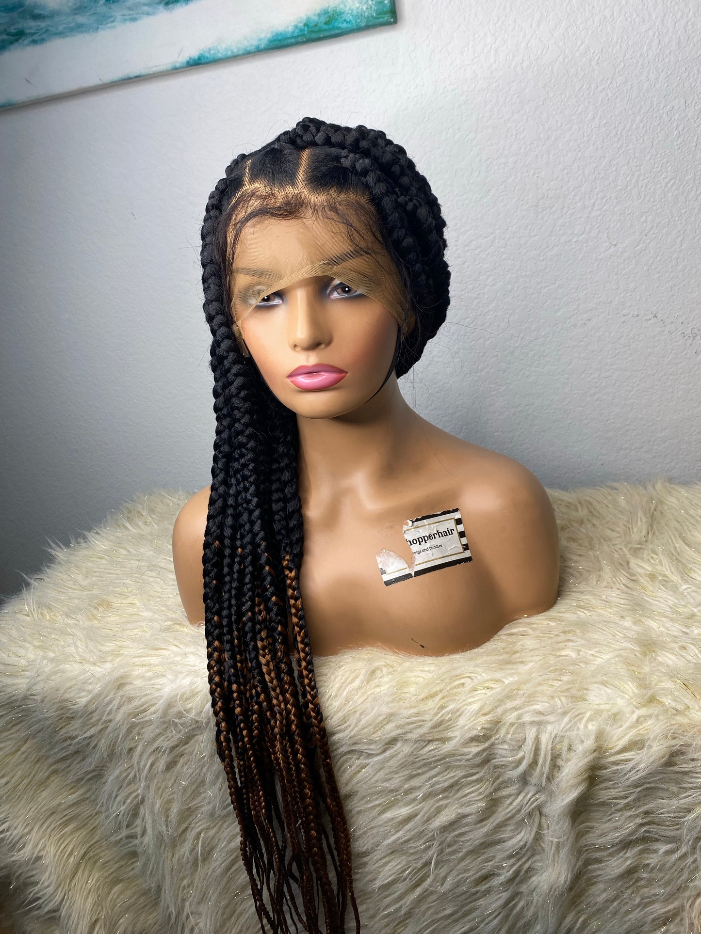 Large knotless 1/30 tips full lace wig - sheshopperhairplace LLC