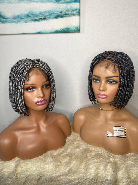 Gray Bob 8 inches - sheshopperhairplace LLC