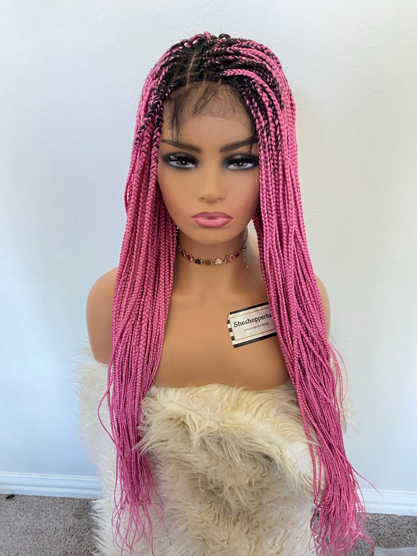 Pink knotless braids | Hair Wigs