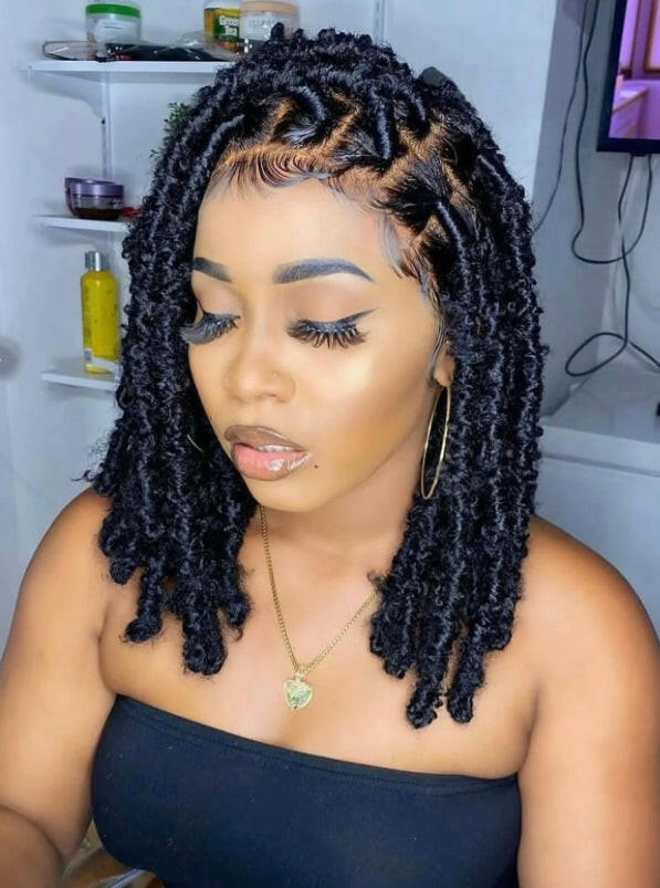 Full lace bob butterfly locs - sheshopperhairplace LLC