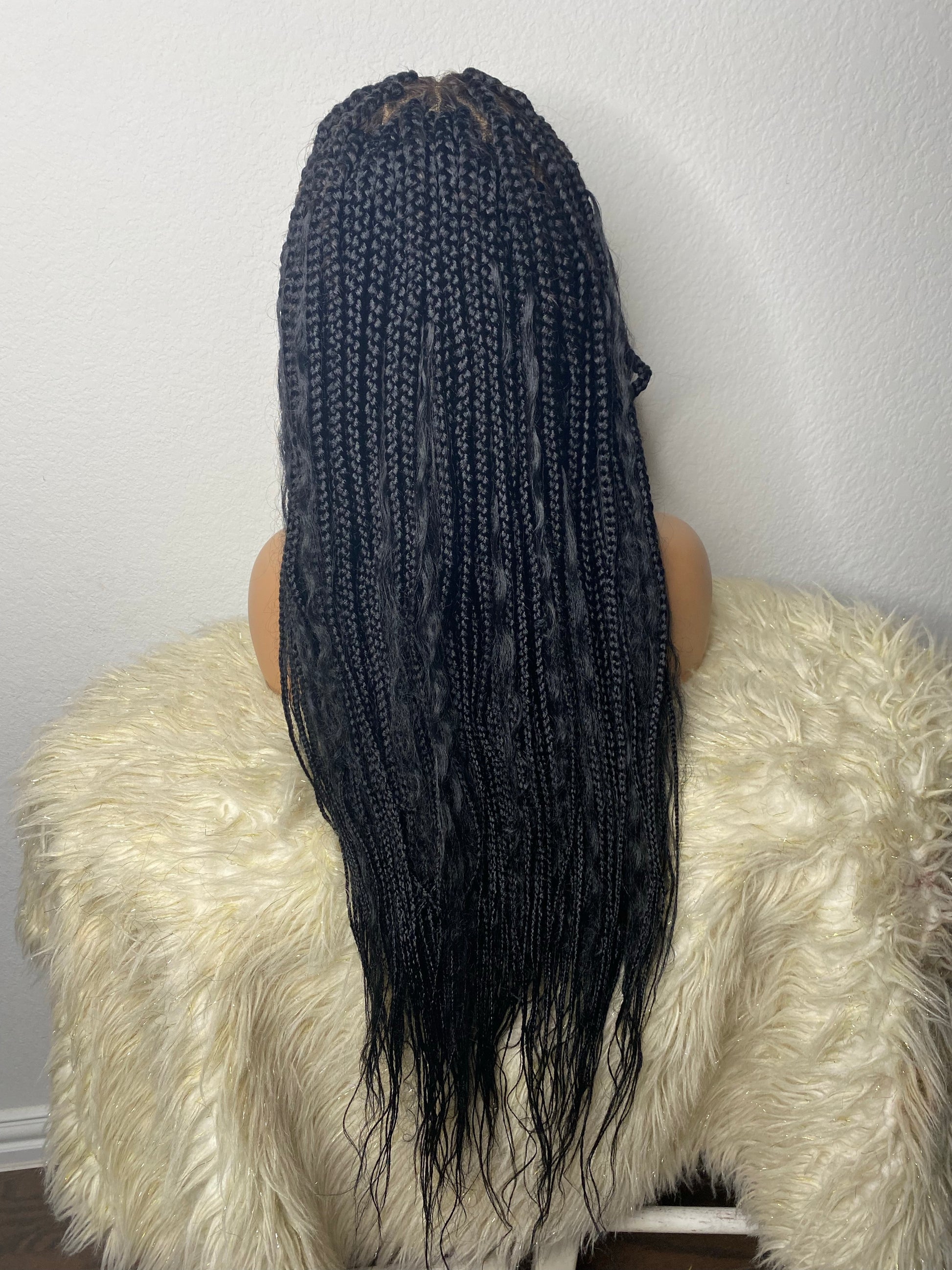 Bohemian box braids triangle part | Hair Wigs
