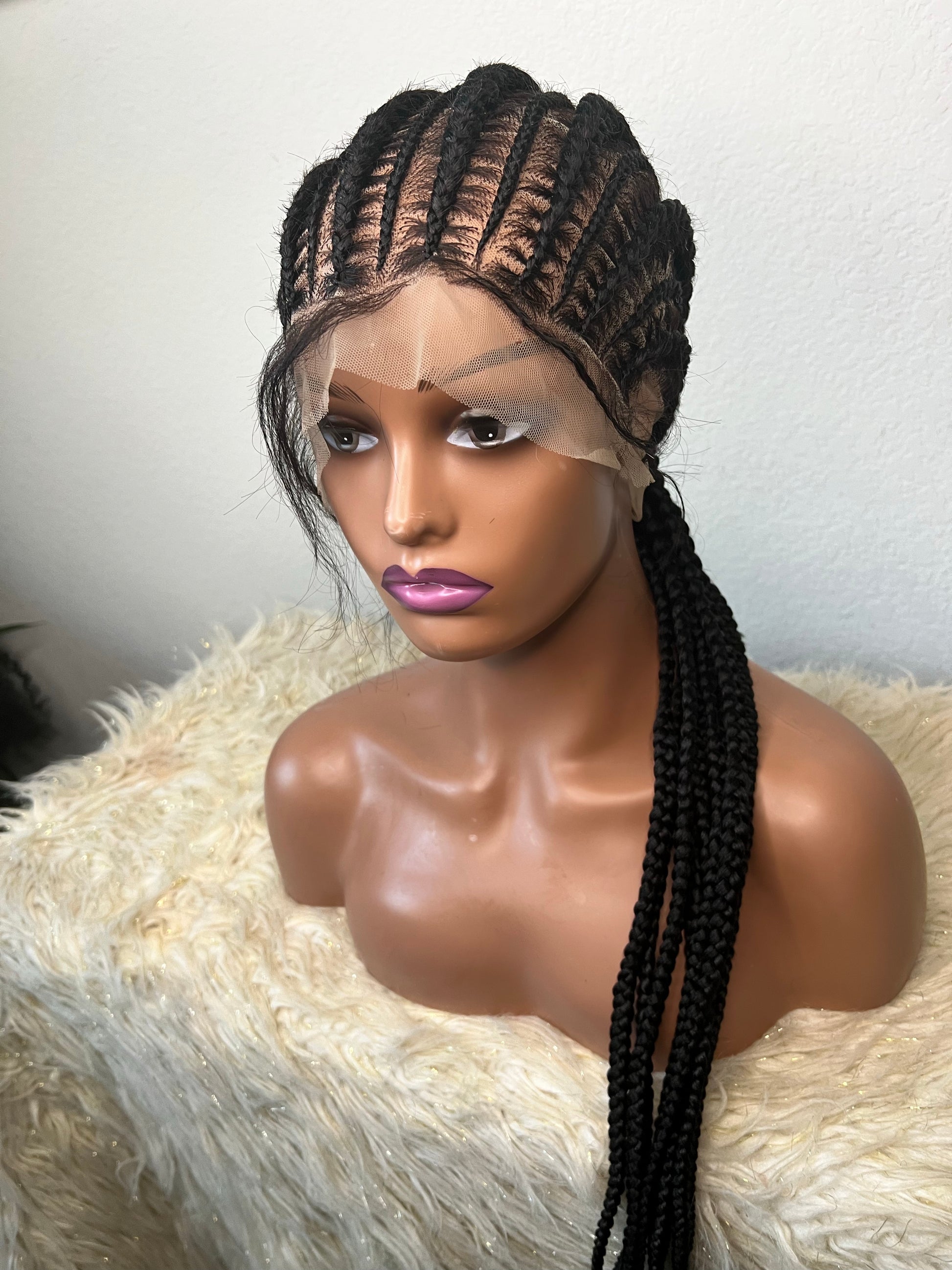 Stitched 9 braids to the back - sheshopperhairplace LLC