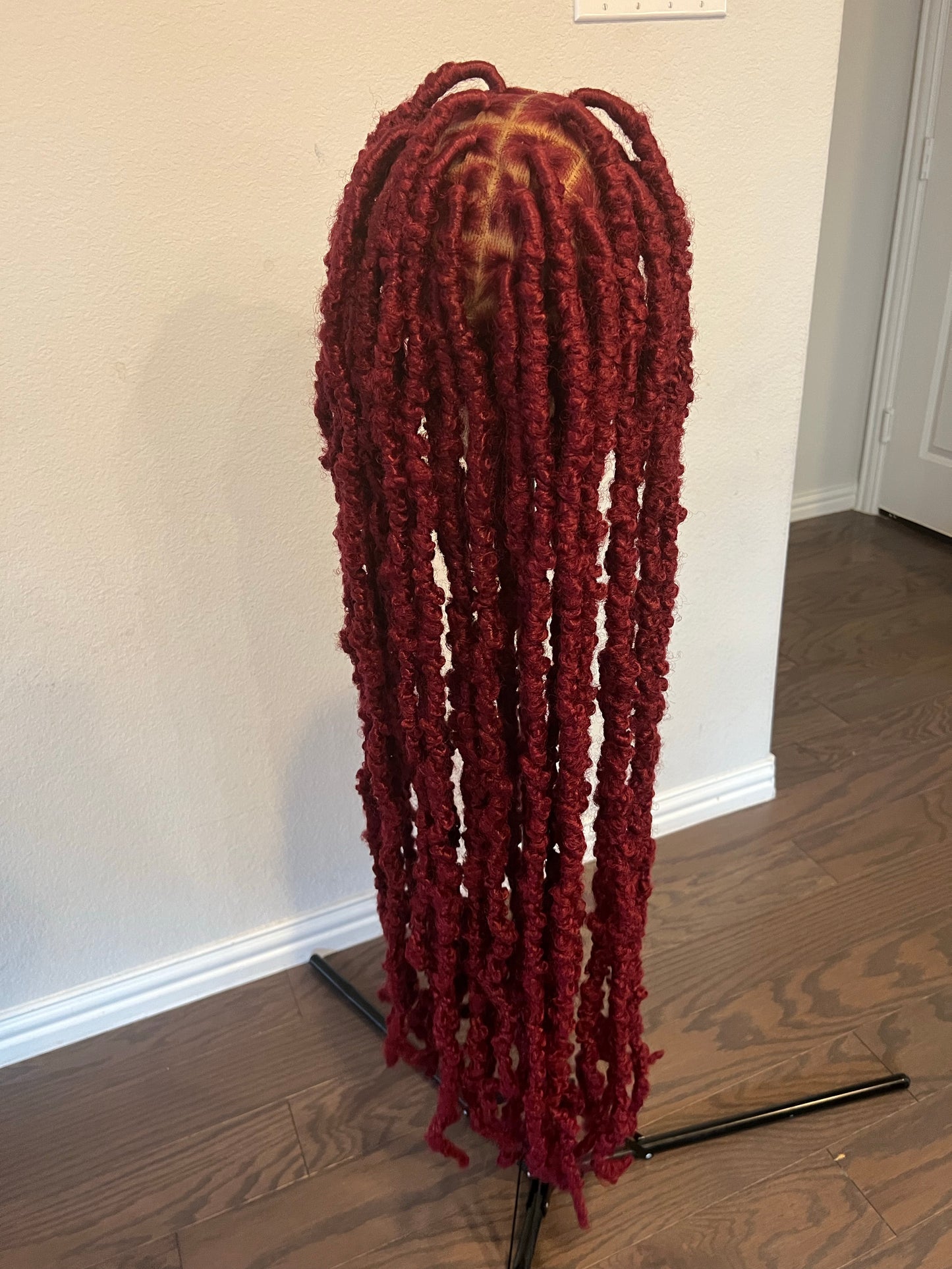 Burgundy butterfly locs 30 inches
