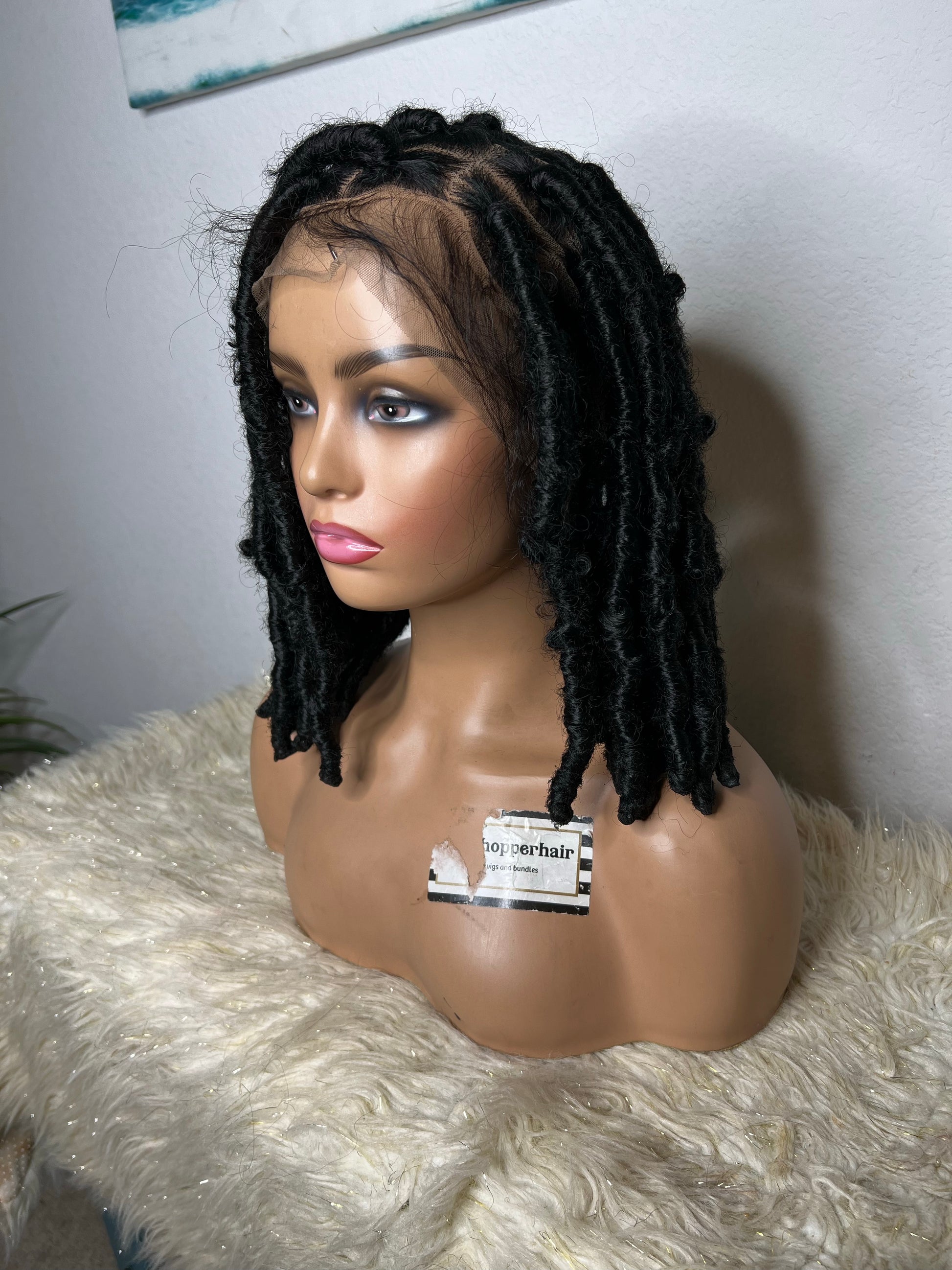 Full lace bob butterfly locs - sheshopperhairplace LLC