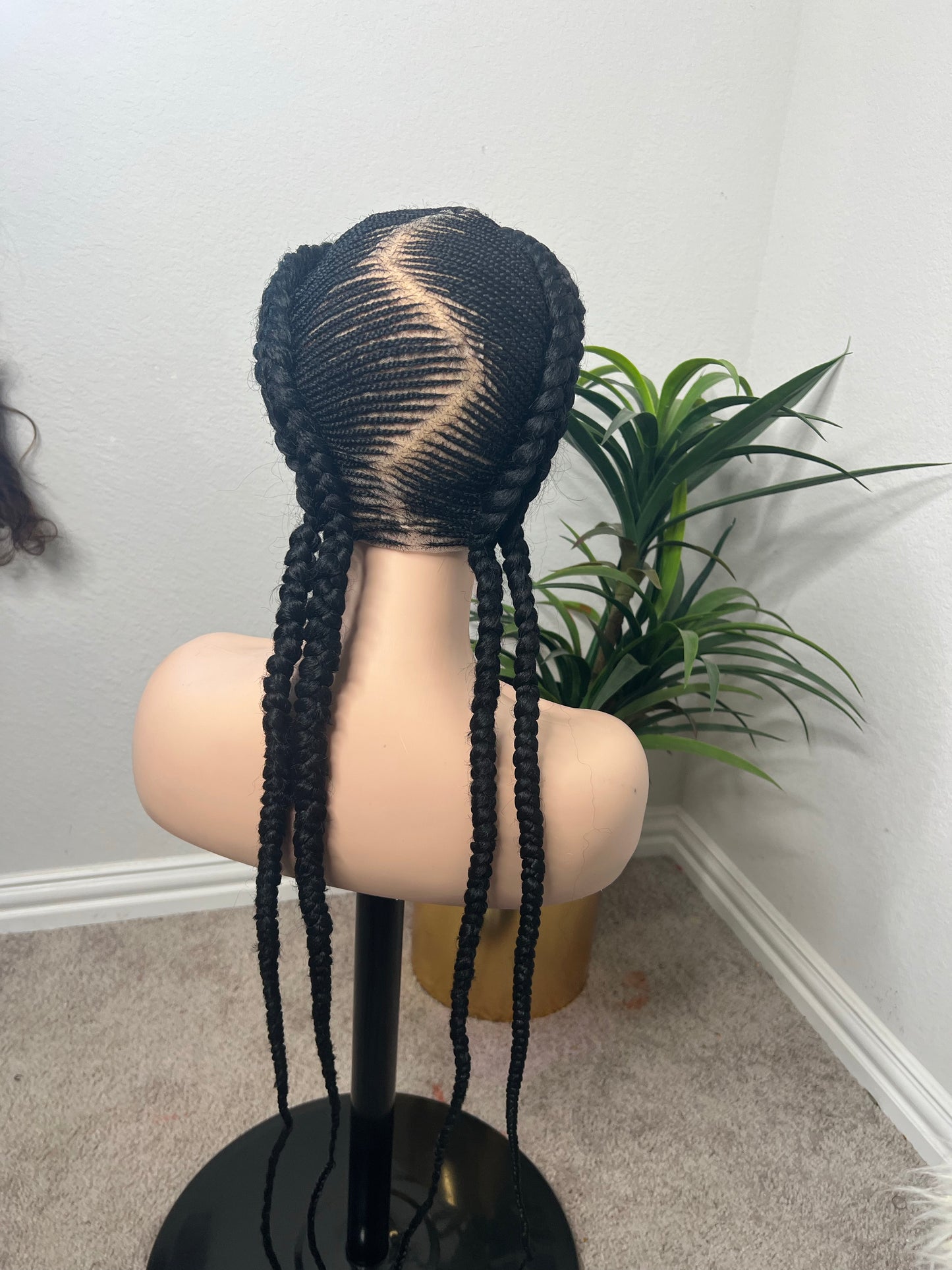 full lace 2 braids with micro braids to the back