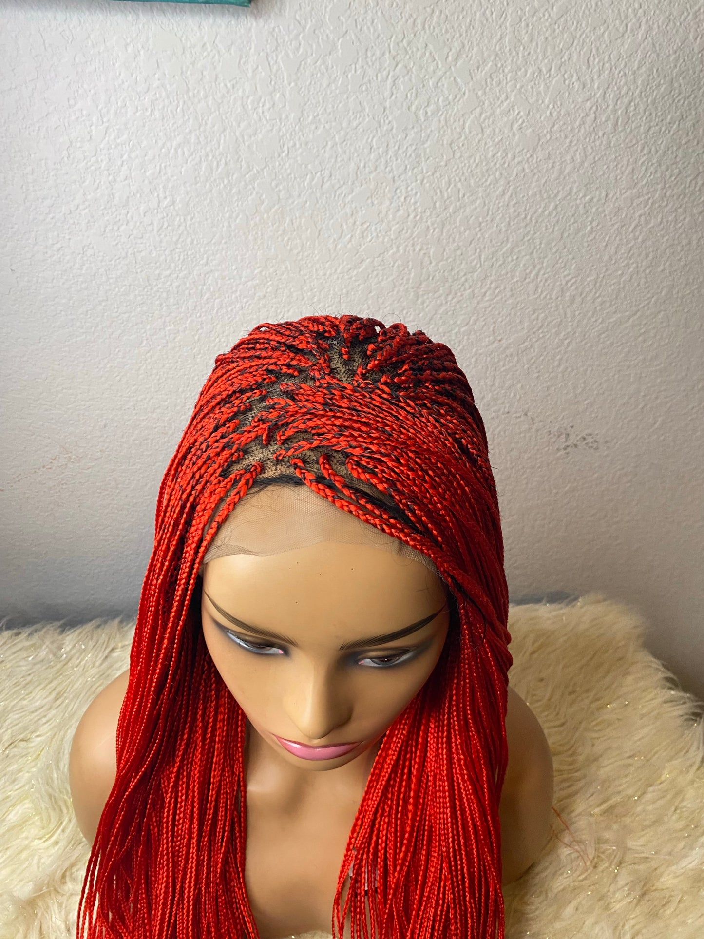 Red micro braids - sheshopperhairplace LLC